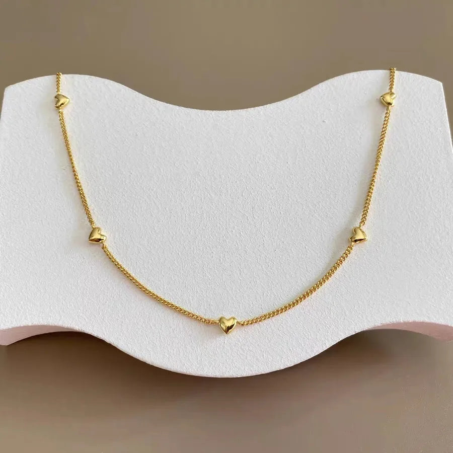 Amaris Celeste hearts necklace and bracelet set by Elysophia